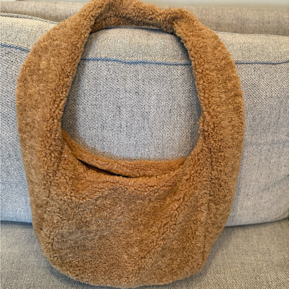 Cozy Brown Sherpa Shoulder Bag
